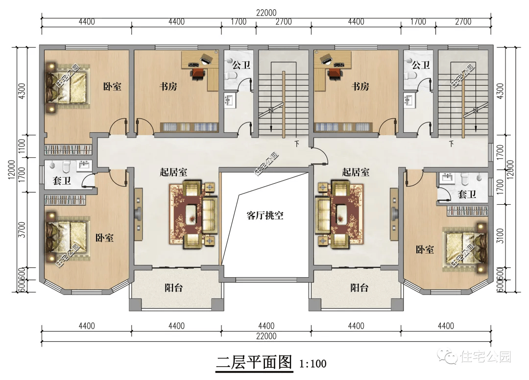 2㎡户型编号:1477户型八占地尺寸:22m×14m占地面积:298.