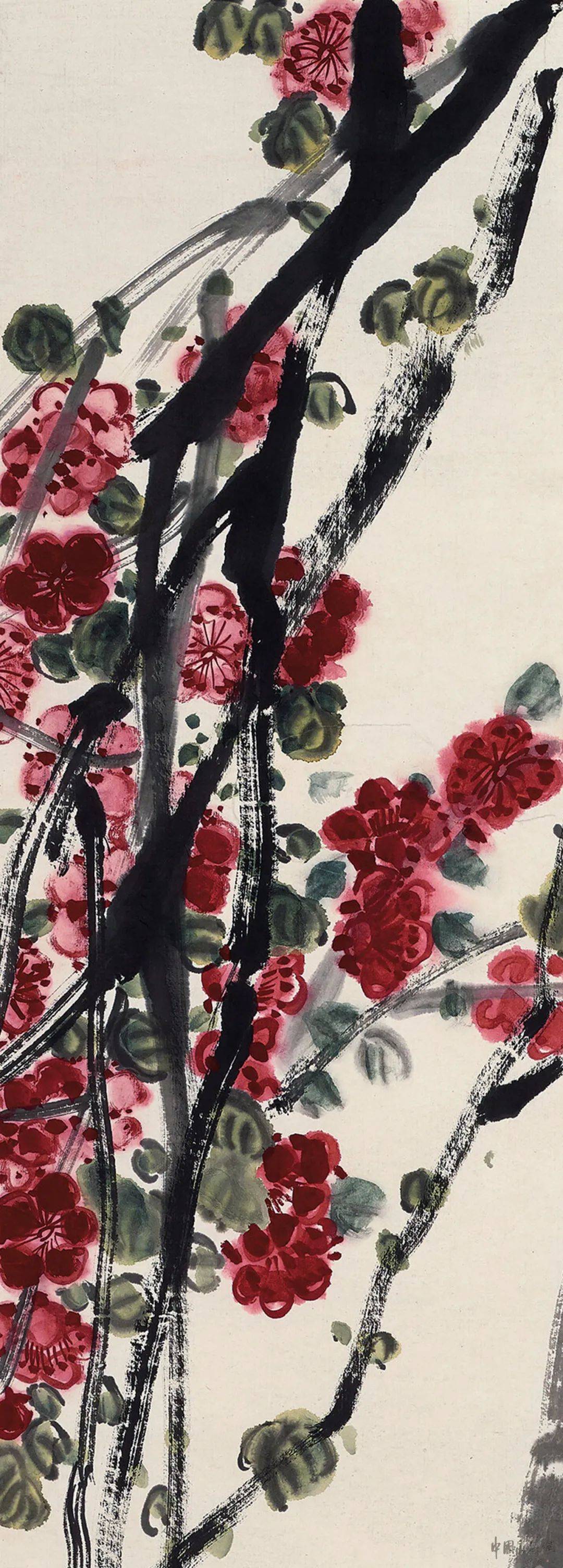 赏画 | 齐白石《杏花芳菲》