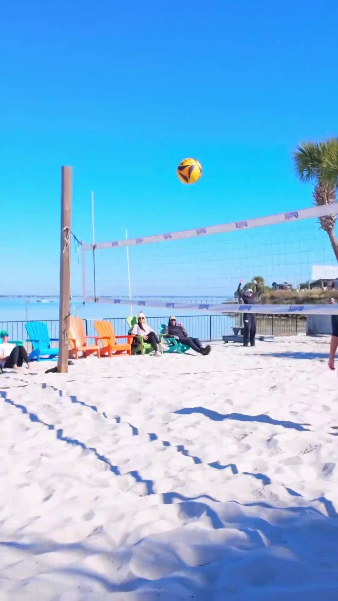 好帅的小斜线沙滩排球 排球 扣球