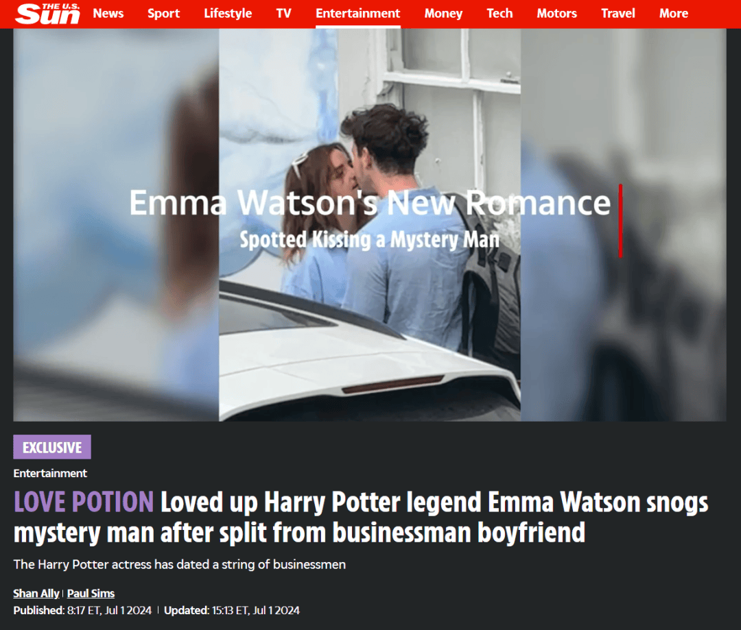 哈利波特“赫敏”新恋情？退圈5年，她现在都混成这样了..._搜狐网, image size:1080x919