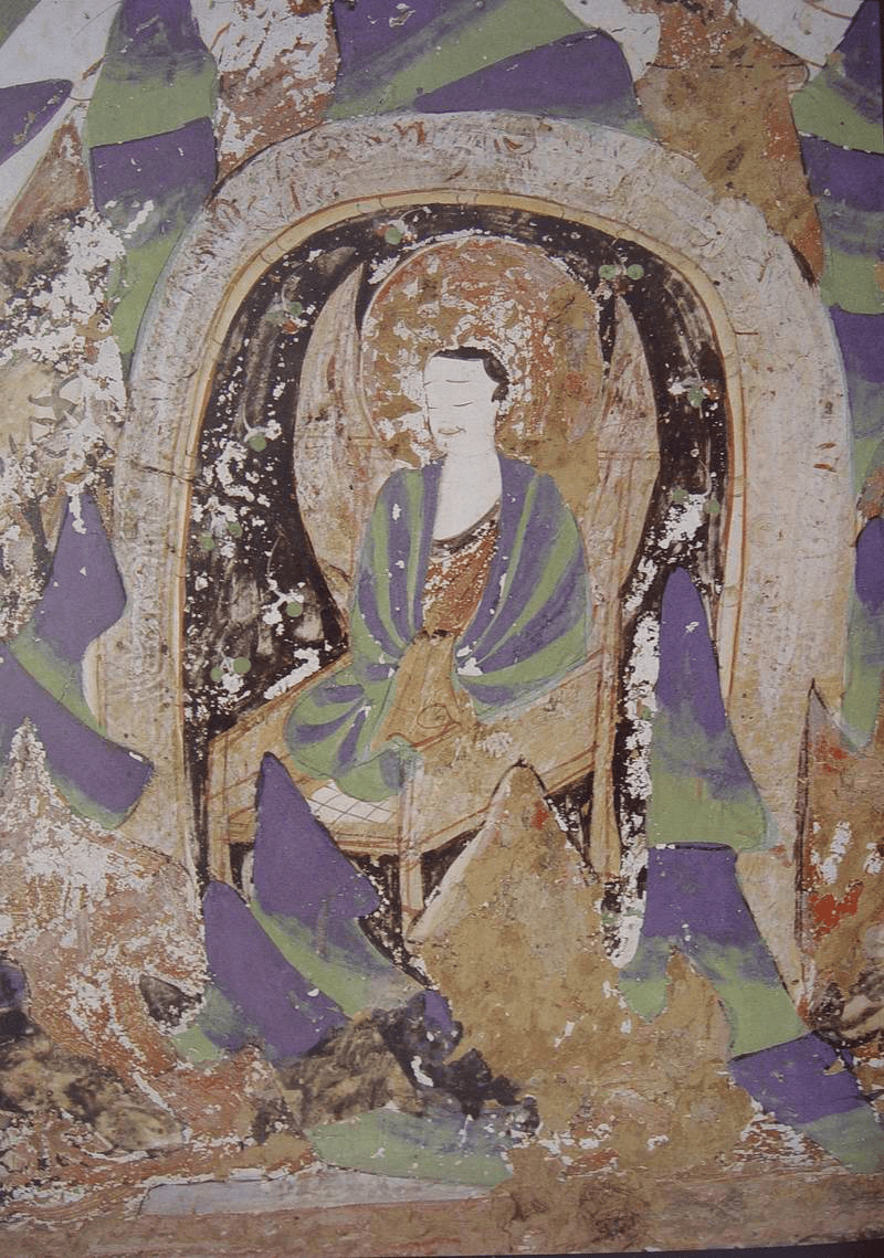 北齐东安王娄睿墓:左手扛旗羽葆俑