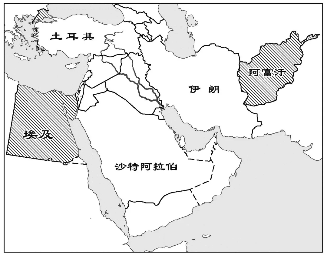 西亚行政地图图片