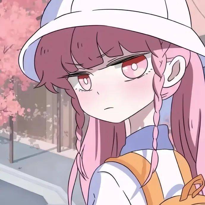 粉色招桃花甜妹动漫女头_男女_来自_头像