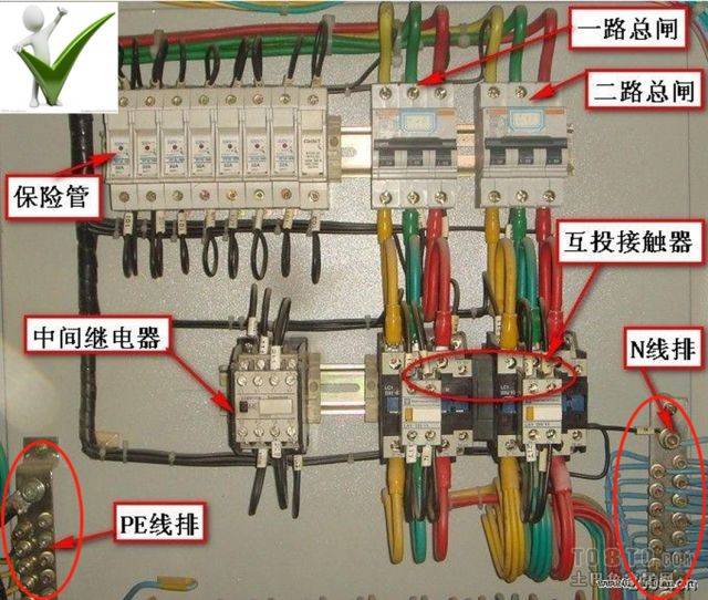 检查配电箱内零线和接地线有没有连接到专门的接线柱或接线铜排.6.