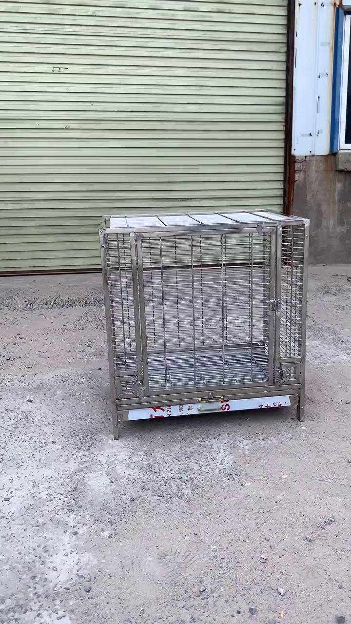 全横丝不锈钢鸟笼!方便鸟宠攀爬!功能齐全!304不锈钢耐用不易生锈!