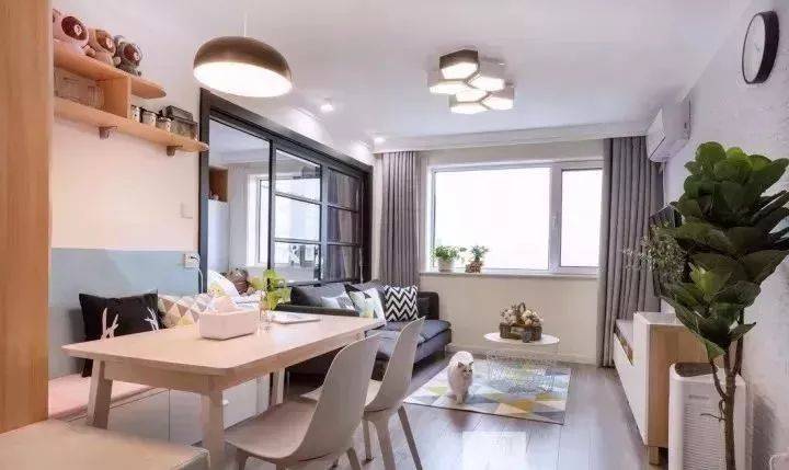 71平小户型北欧风二居室,手枪户型也能做到非常完美!