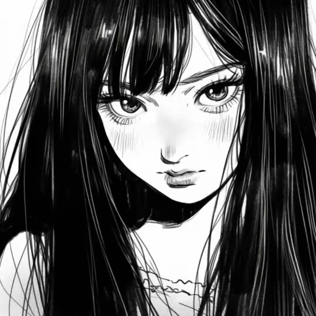 动漫头像 | 又酷又飒的黑白动漫女头