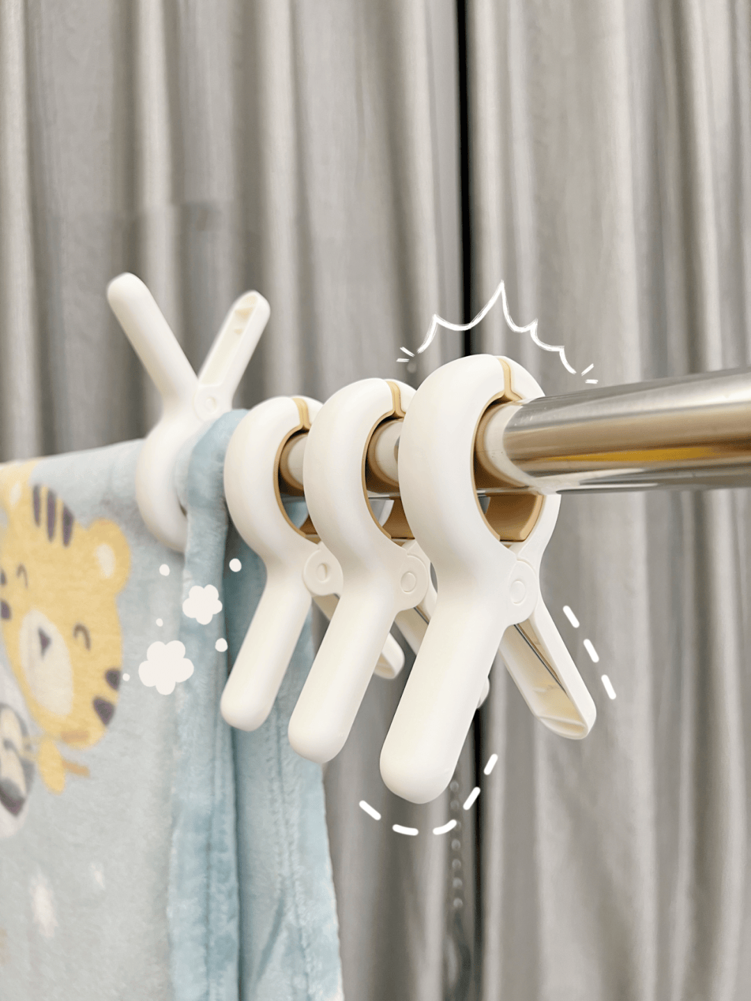 【防风晾衣夹】19.9到手16个!衣物的贴心守护者!