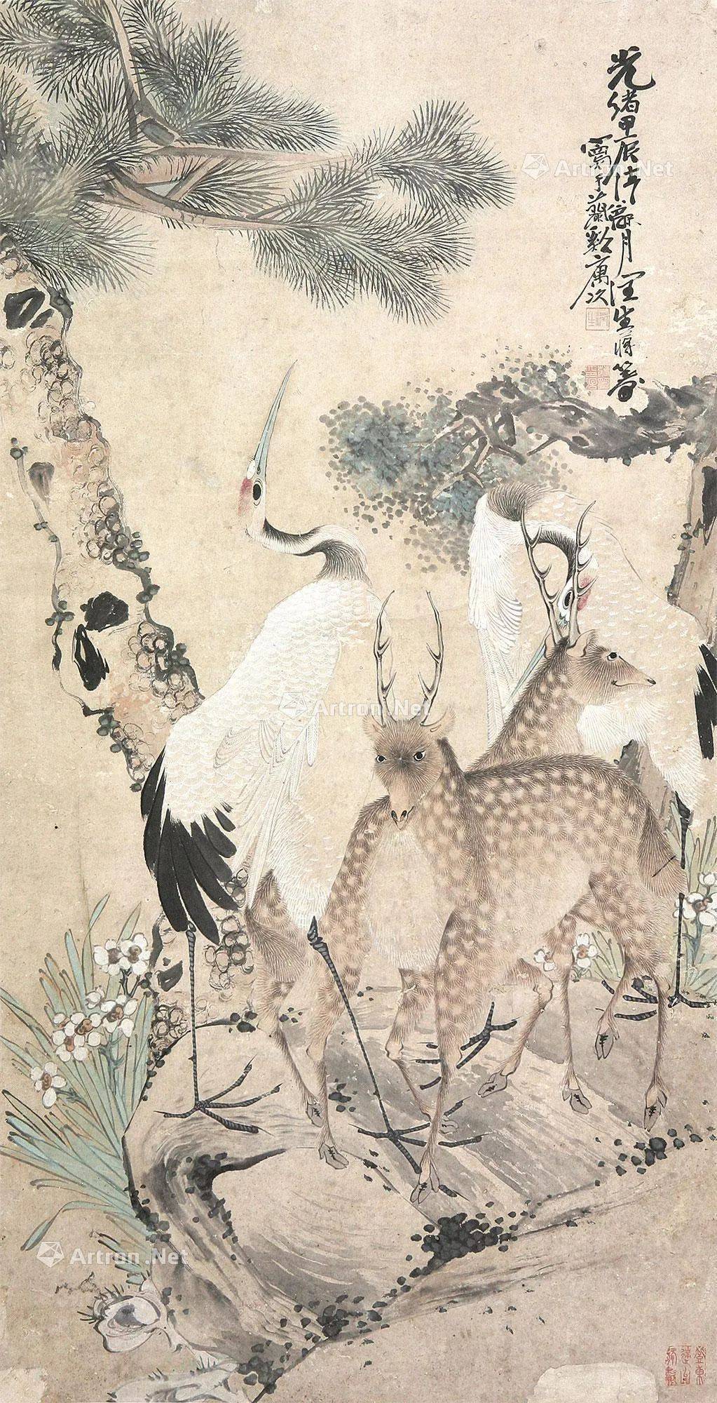 鶴鹿同春 鹤鹿同春