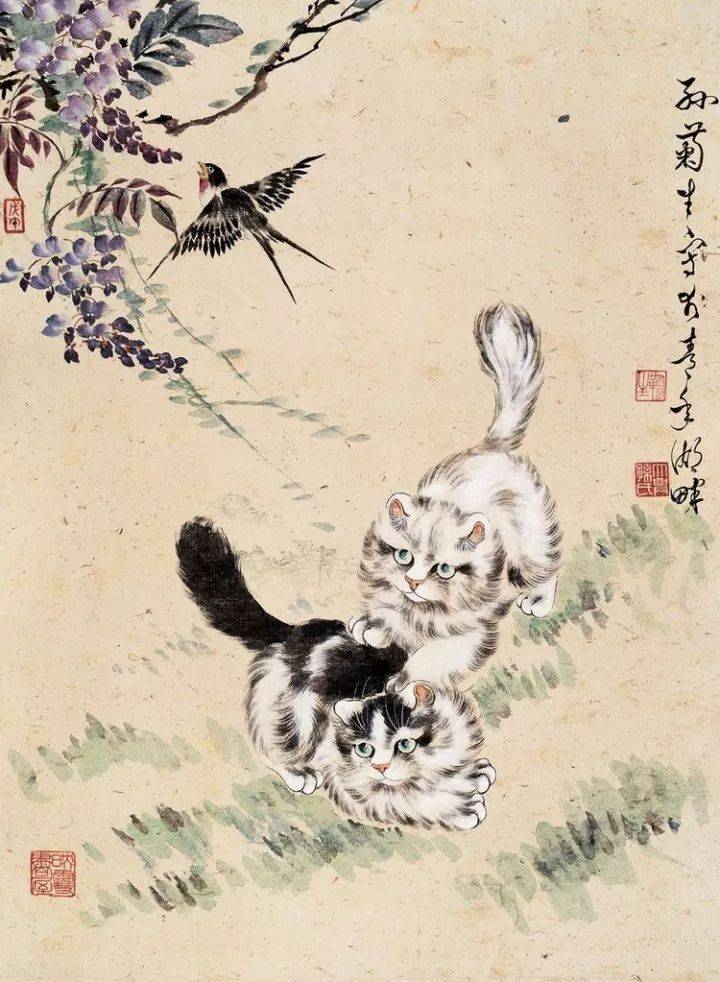 孙菊生画猫,意趣盎然!