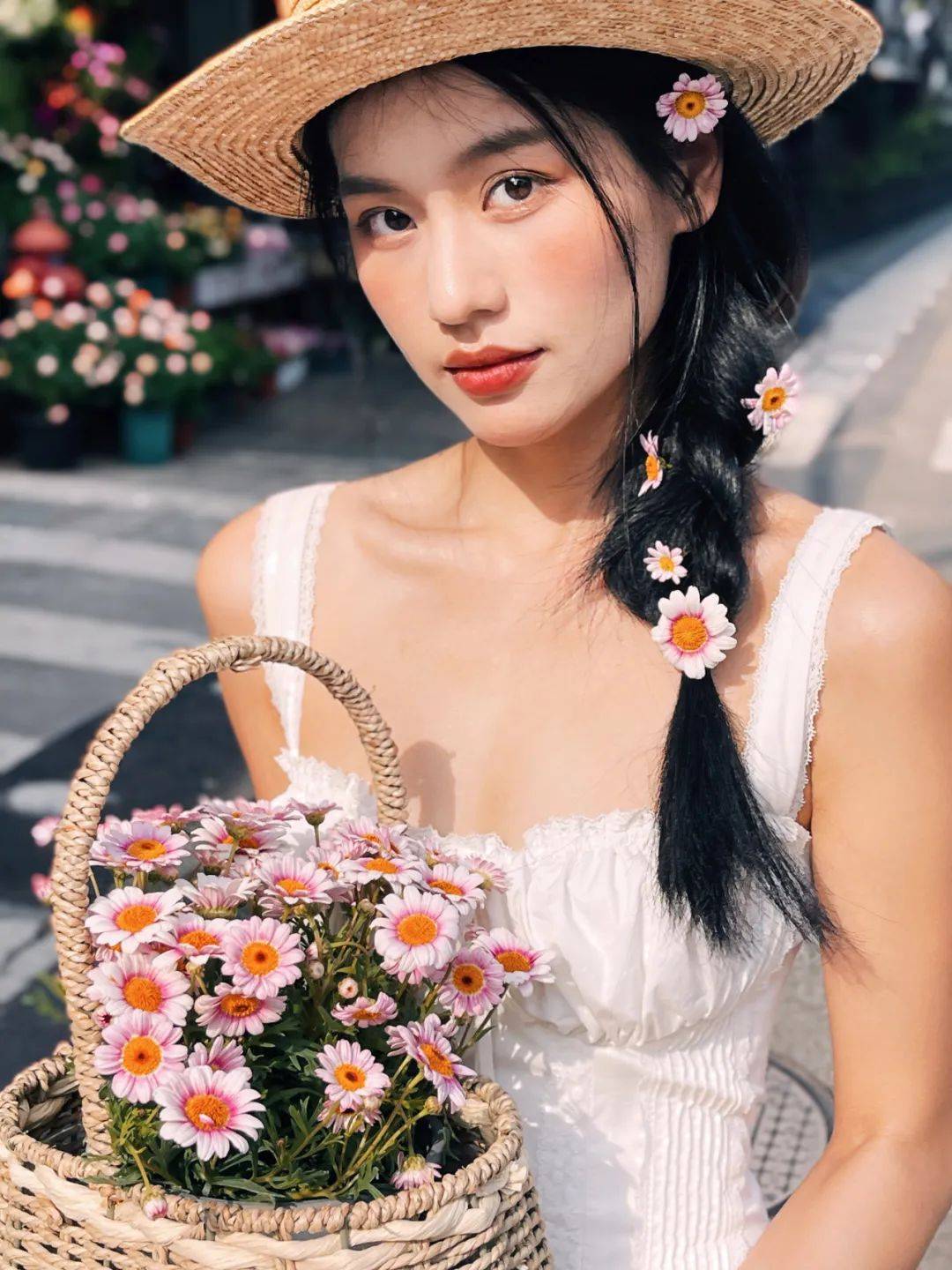 园博苑荷花开美颜相机请你来免费簪花