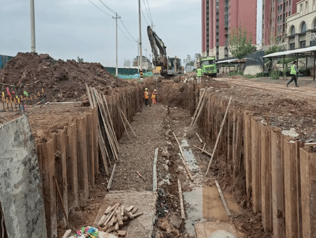 清徐徐沟镇金洲路,北关南街,北关北街施工现场