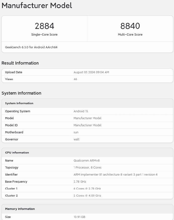 超越a18pro!首个骁龙8gen4工程机跑分出炉,小米15如虎添翼