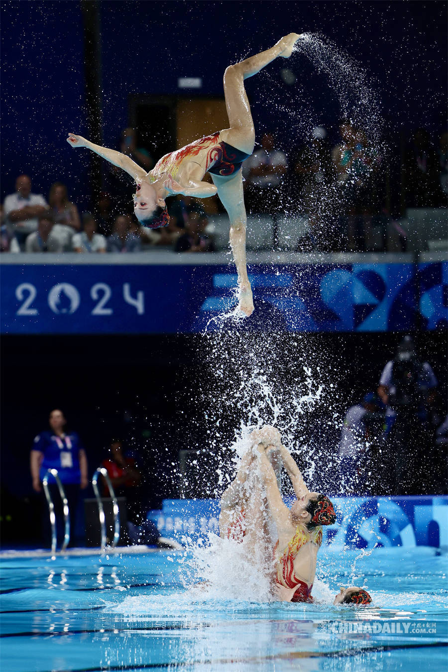 巴黎奥运会花样游泳集体技术自选比赛 中国队获313.
