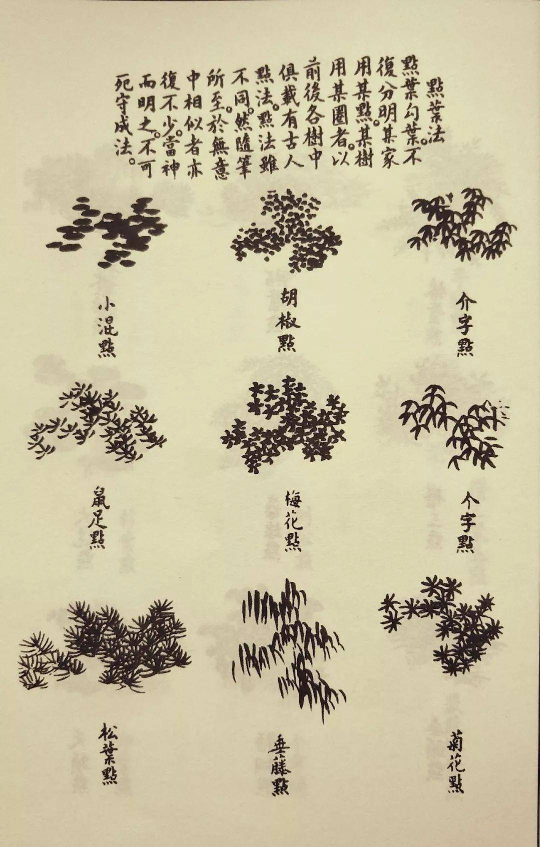 芥子园树谱高清欣赏,经典临摹素材