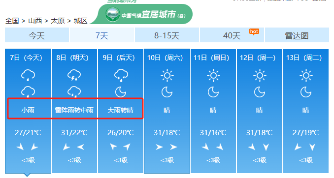 山西省太原市万柏林区天气预报今日情况