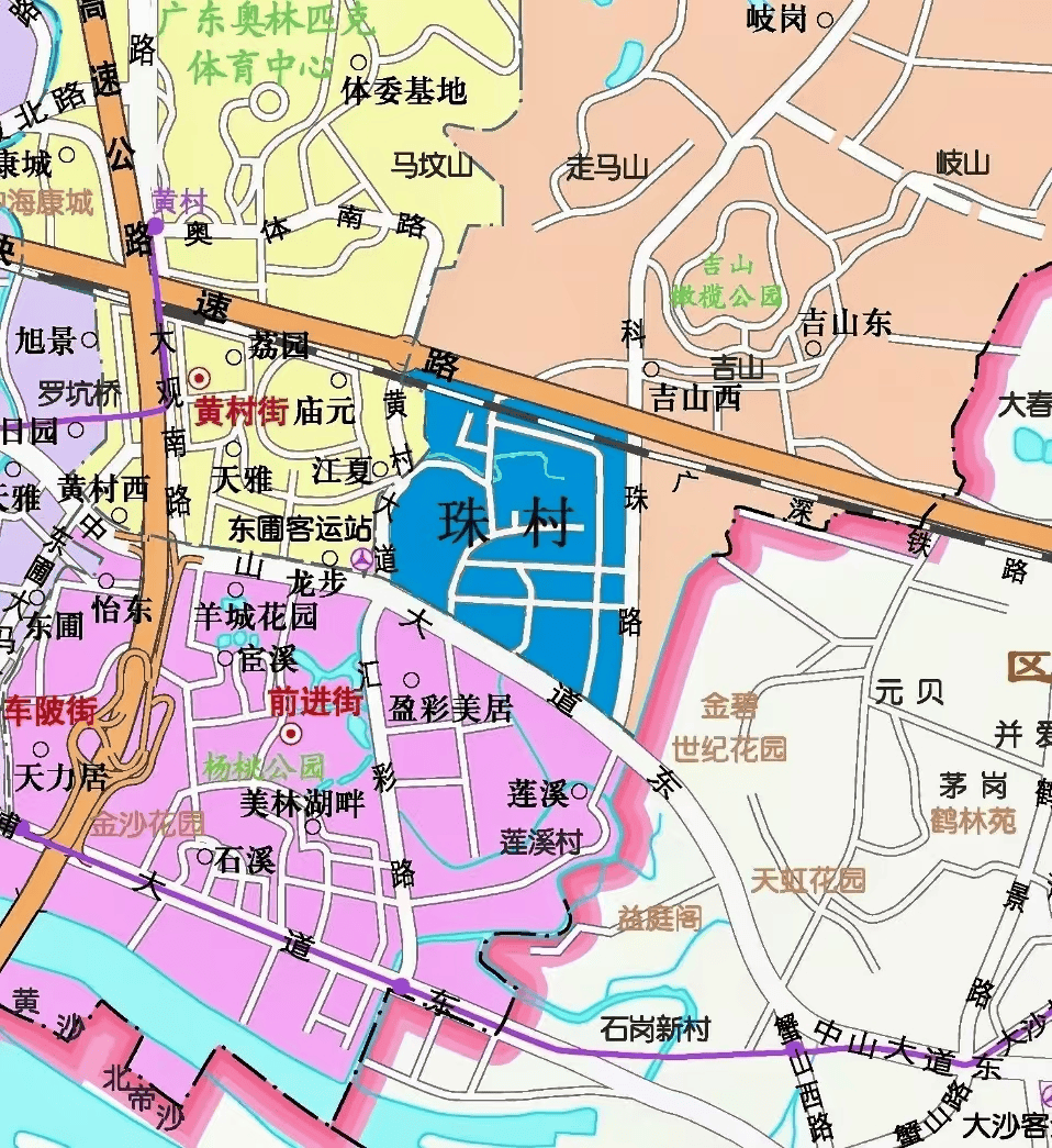 广州珠村地图图片