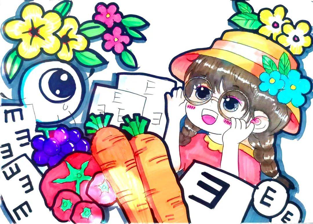 "目"浴阳光 "睛"彩人生丨全国"爱眼日"优秀绘画作品展播(五)