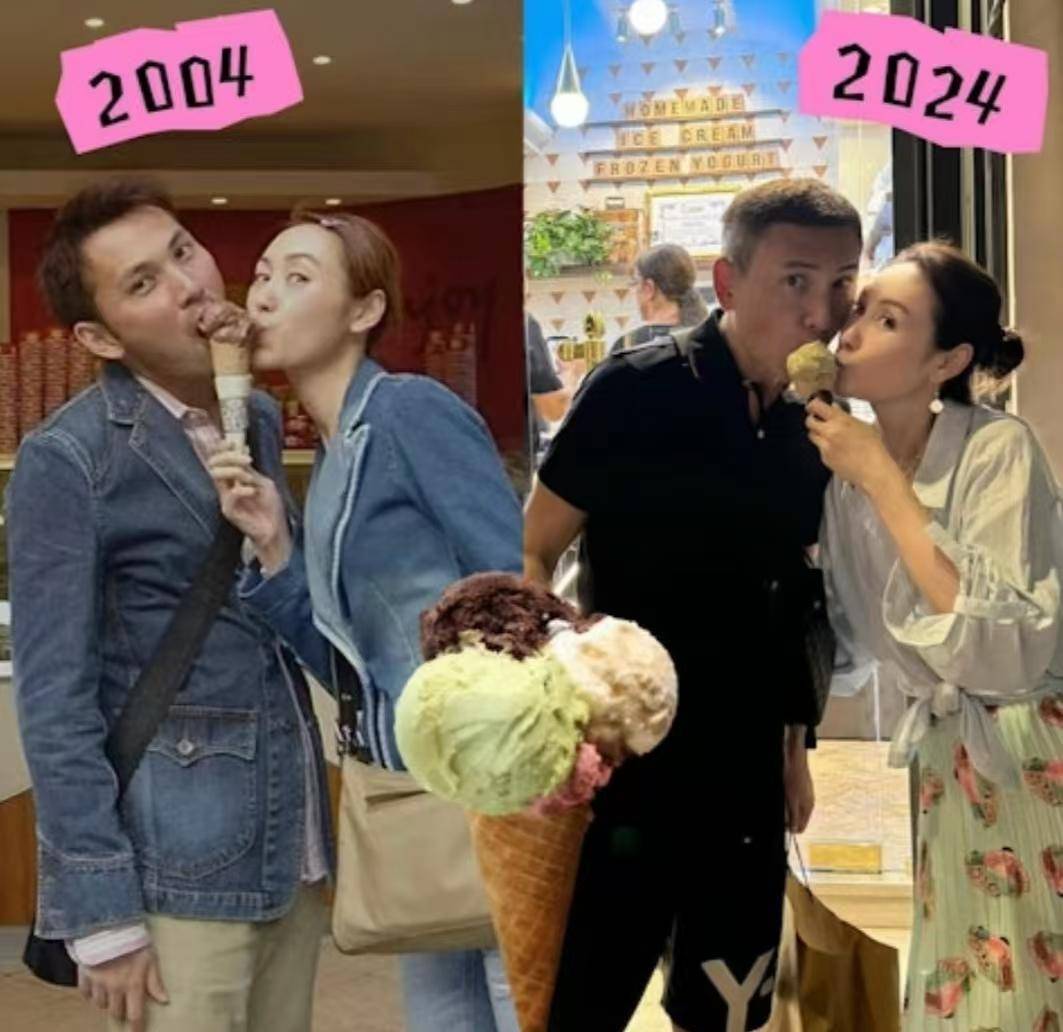高调放闪！郭可盈林文龙再现20年前甜蜜画面，曾携手走过婚姻危机