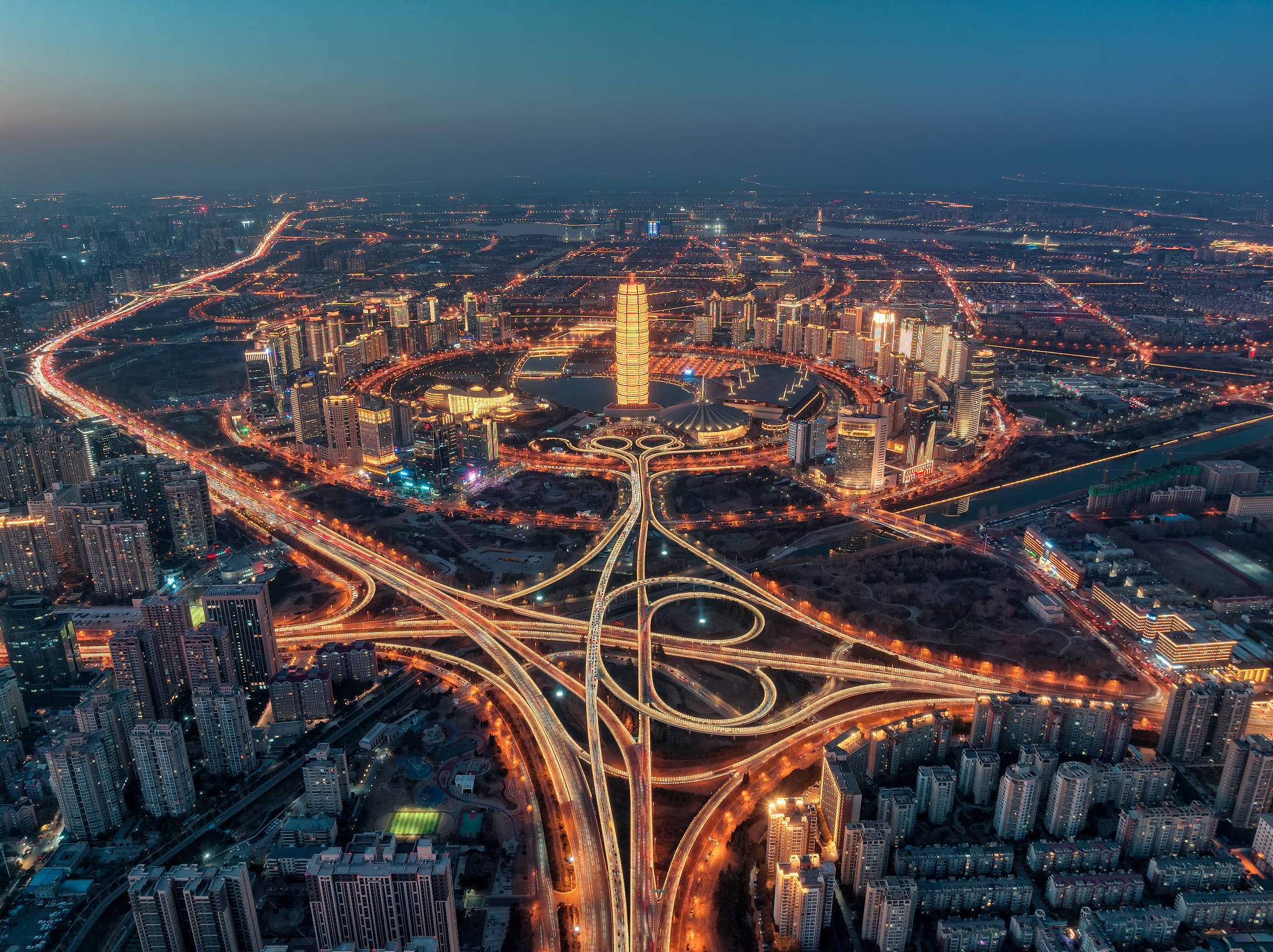 郑州市郑东新区cbd夜景