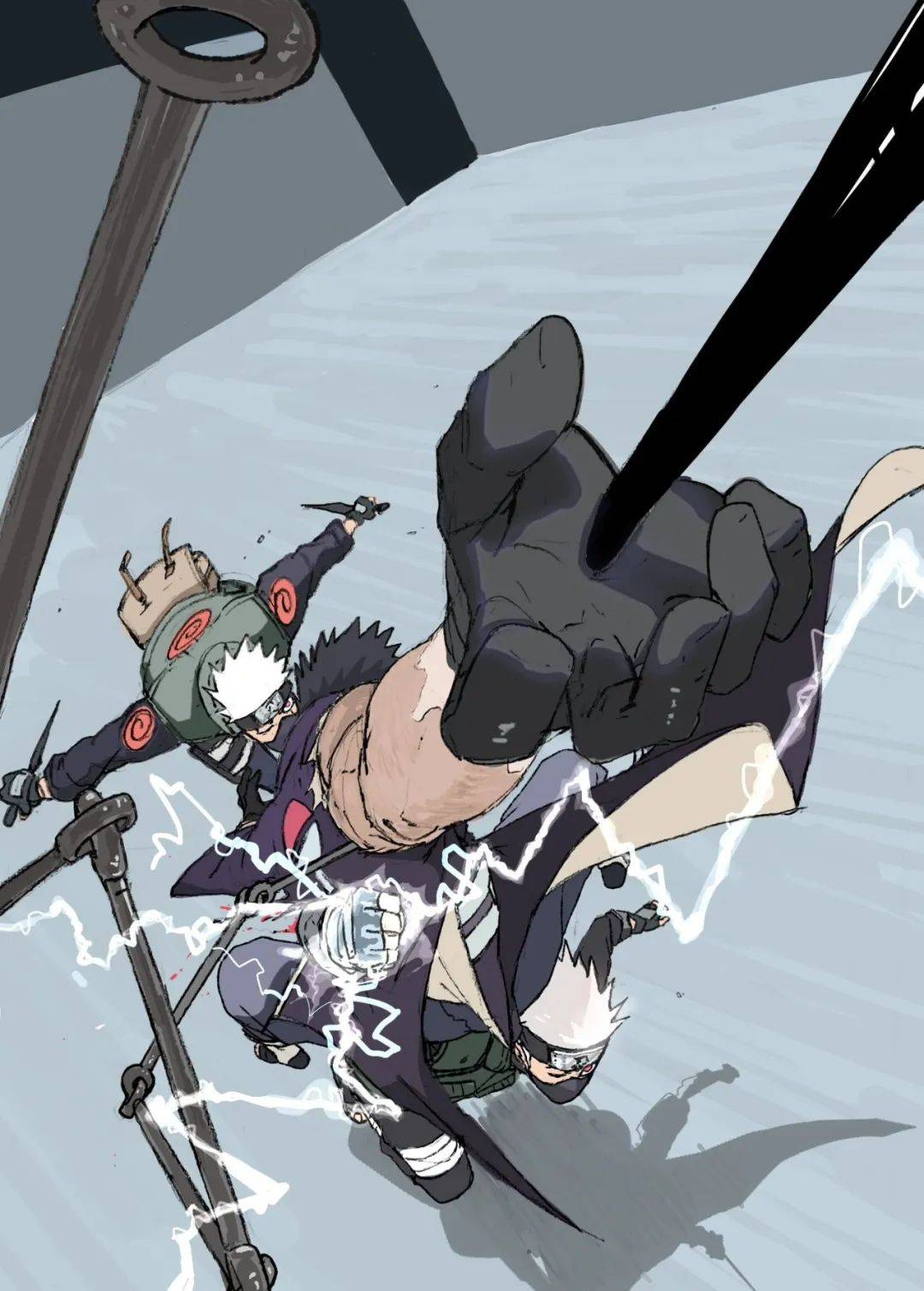 收藏好各类动漫打斗大透视场景素材!这视觉冲击力热血值拉满