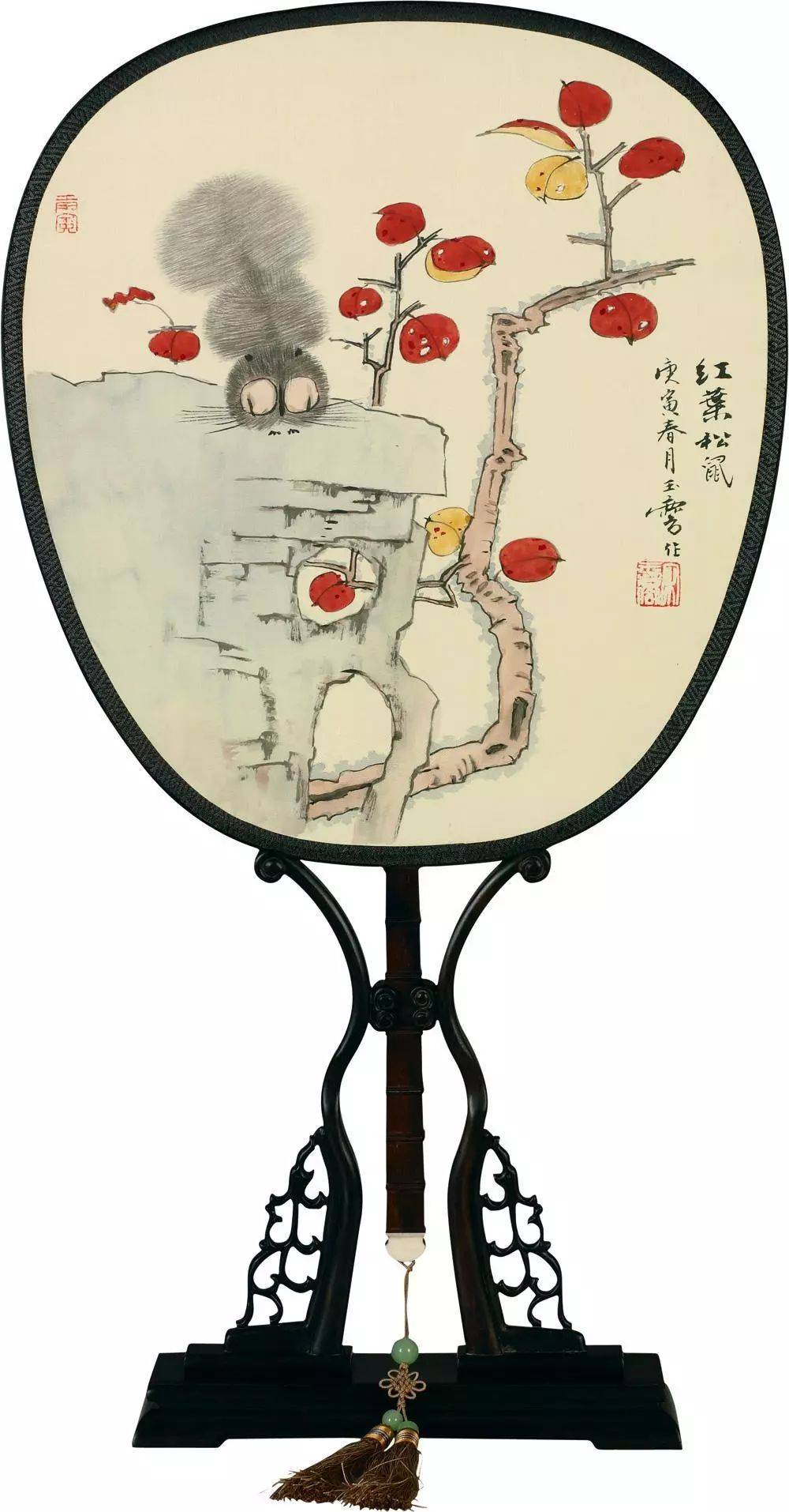 精美花鸟团扇,好看!