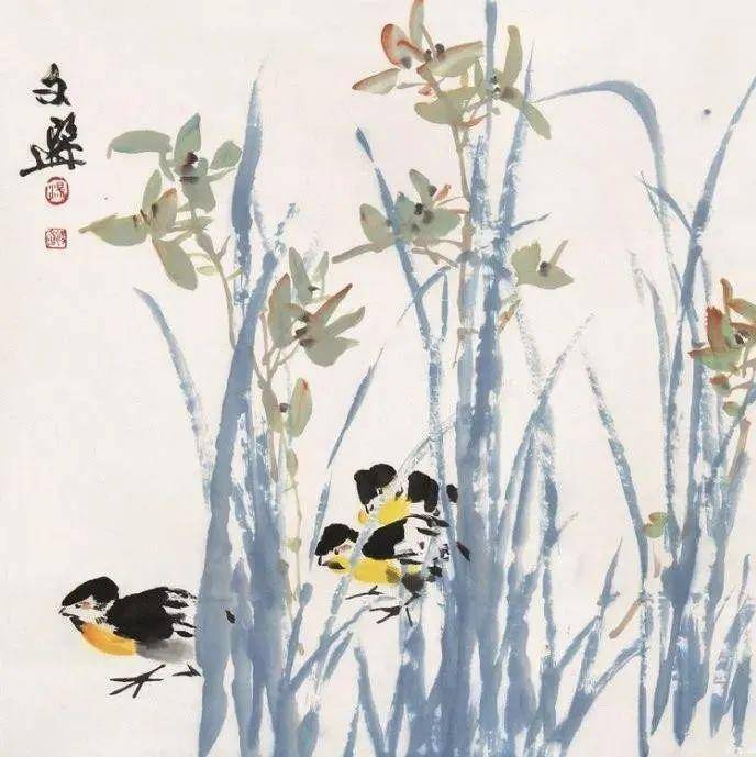 汤文选这16幅大写意花鸟,有味道!