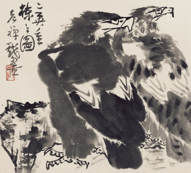 李苦禅 花鳥図 冊頁 中国画 水墨画 肉筆 書作品付き 中国美術 全11頁 李苦禅《花鸟山水册》_搜狐网