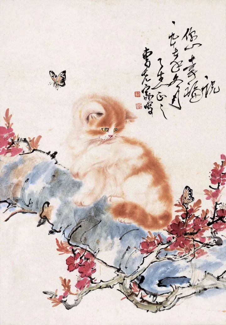 最后以画工笔猫为一生追求,由于不断地探索实践,其画法风格逐渐达到了