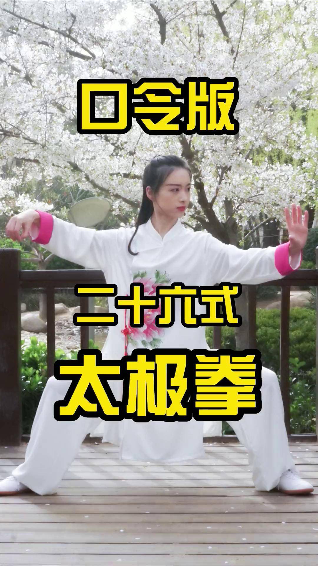 唯美大气的26式太极拳口令版,人人都应学一下,健康的好帮手!