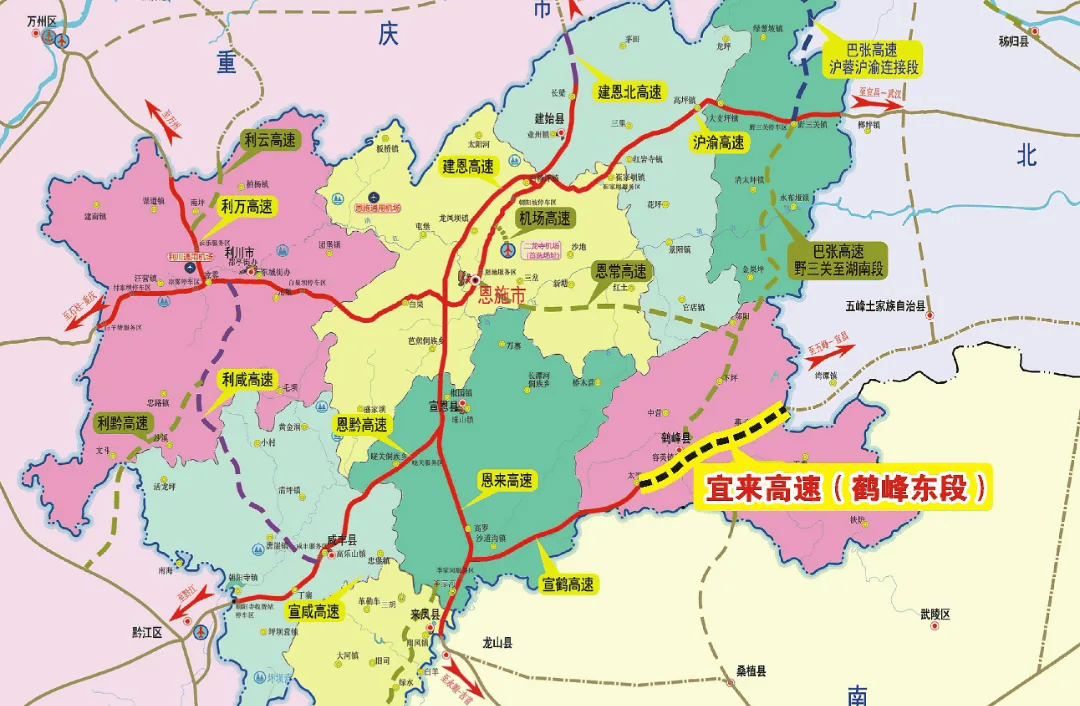 高恩高速最新线路图图片