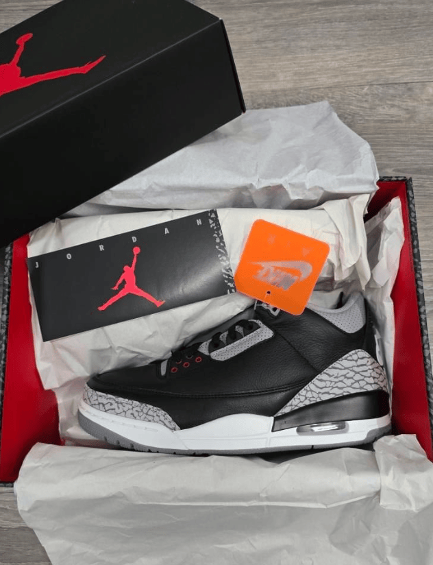 复刻实物及鞋盒曝光,aj3黑水泥这次足够经典!