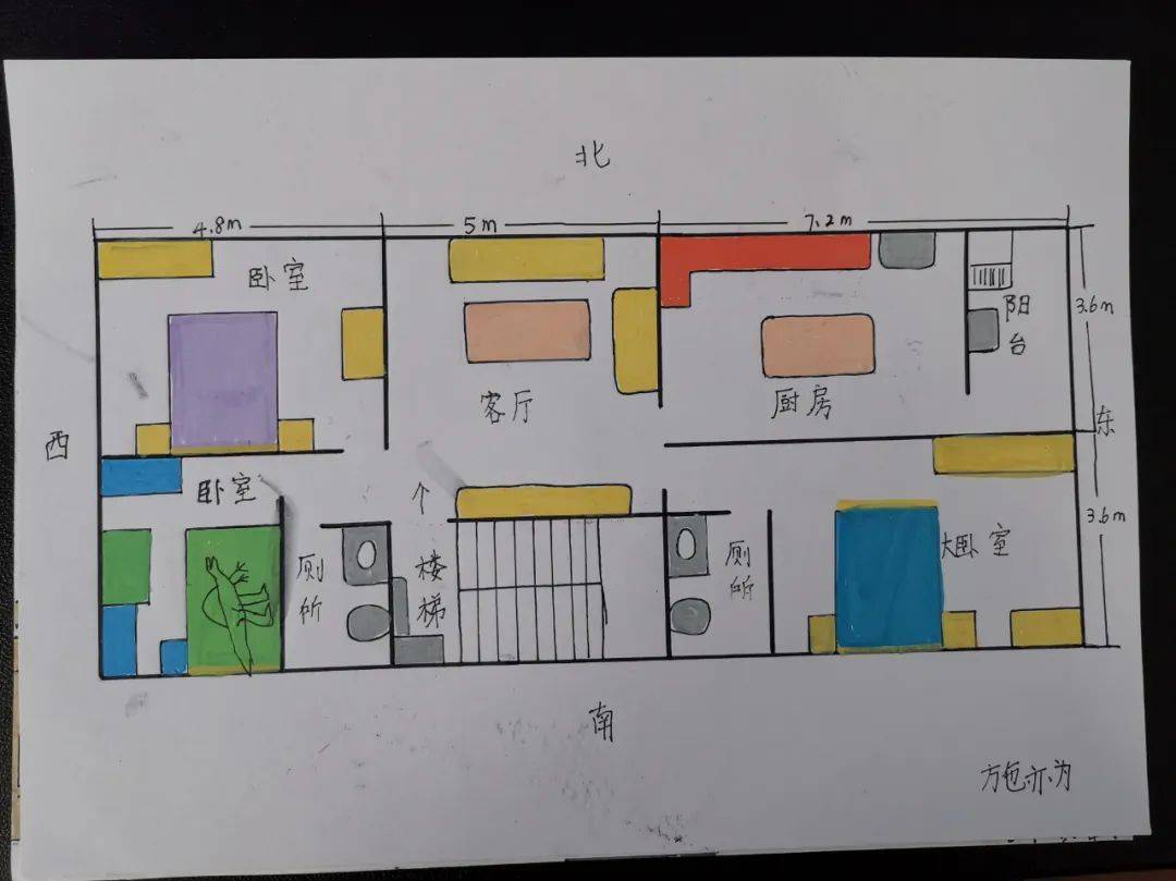 孩子们笔下的每一张户型平面图都独具特色