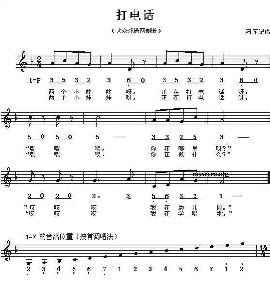 100首幼儿园儿童歌曲钢琴简谱,幼师必备 !