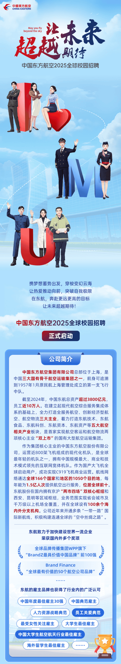 招聘|让未来 超越期待 中工东方航空2025校园招聘