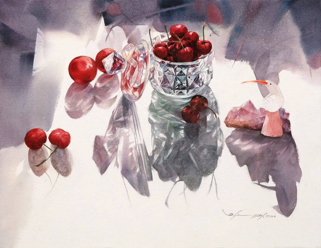 一位外国水彩画家,居然画出了中国水墨的绝美意境,这光影简直美爆!