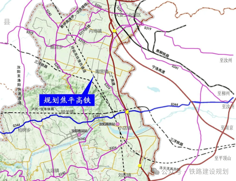 焦济洛城际铁路线路图图片