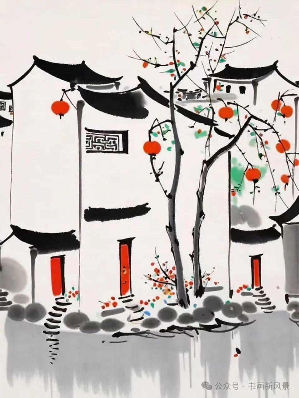 吴冠中的柿柿如意图,太美了!