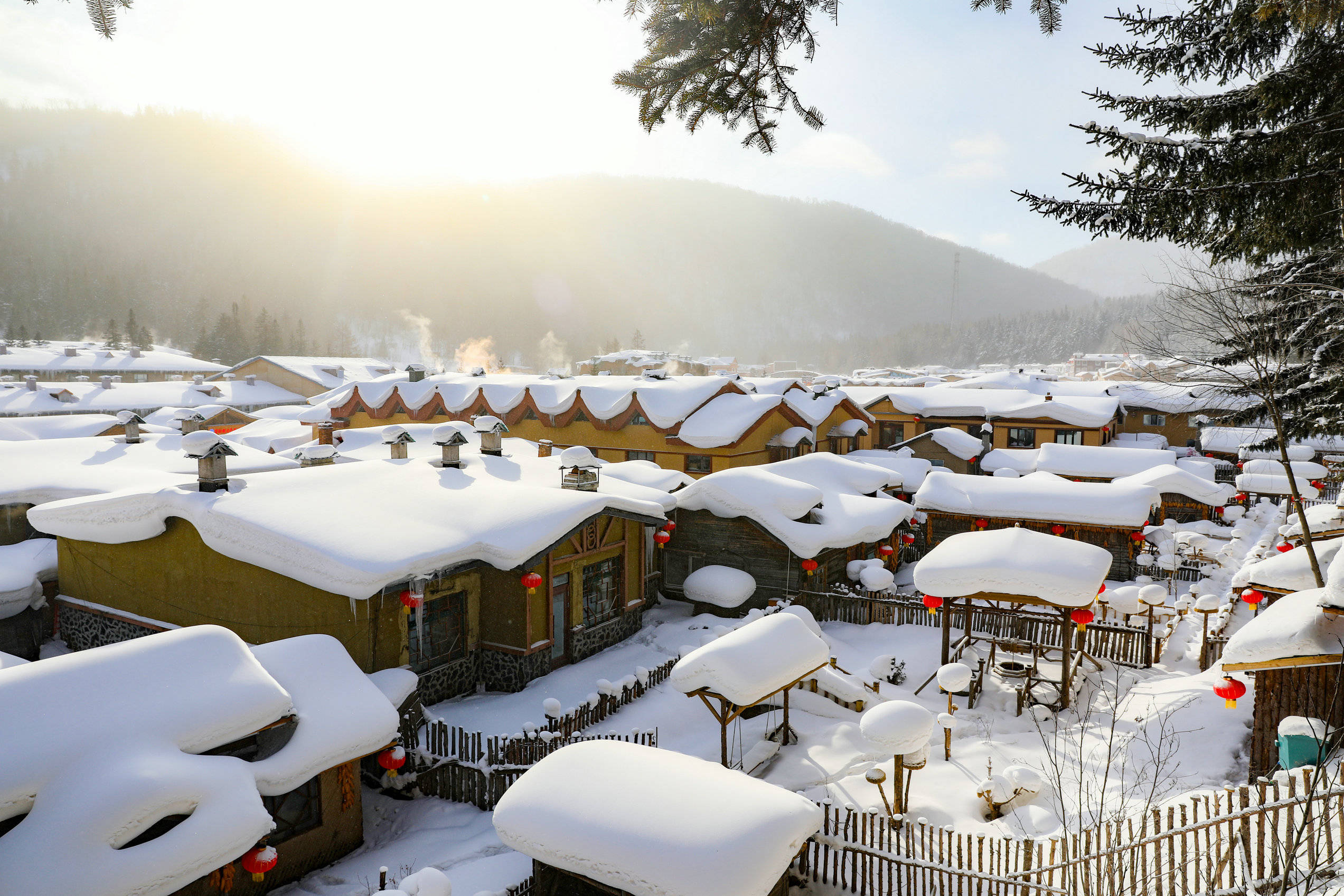 黑龙江的冬天雪景图片