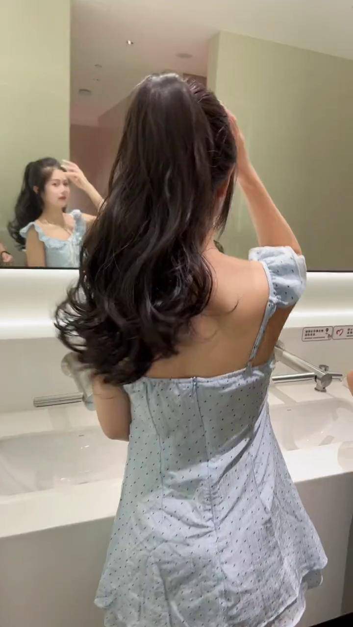 戴上去自然无痕根本看不出 假发 发型 头饰发饰 高马尾 卷发