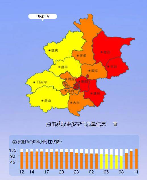 北京雾霾地图实时图片