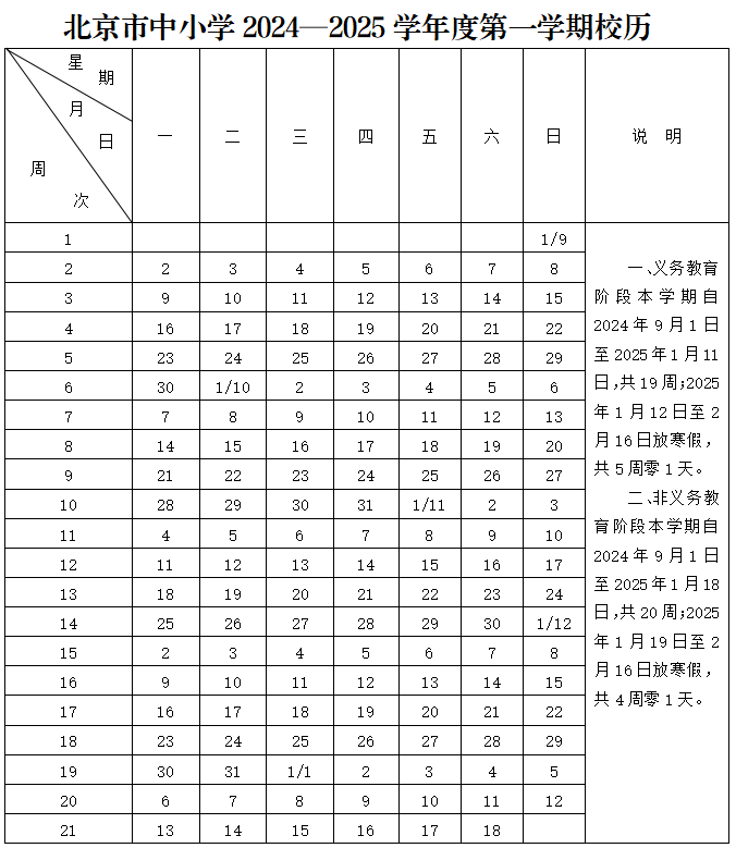 北京中小学寒假放假时间来啦!附期中考试安排