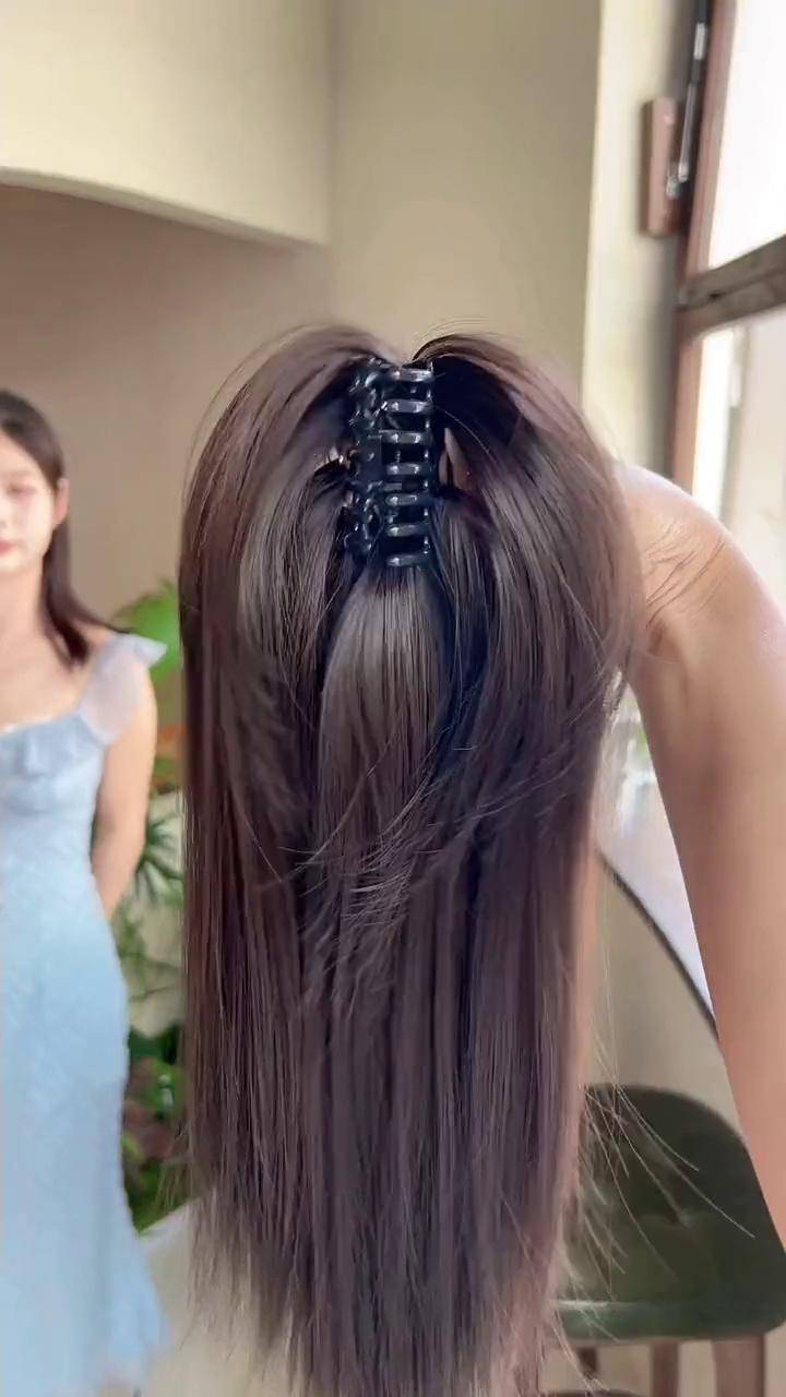 适合少发量姐妹的抓夹高马尾 ,快喊你的姐妹一起扎起来假发 头饰发饰
