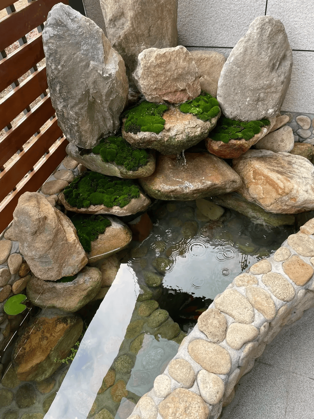 给你的阳台建个假山鱼池,太美了