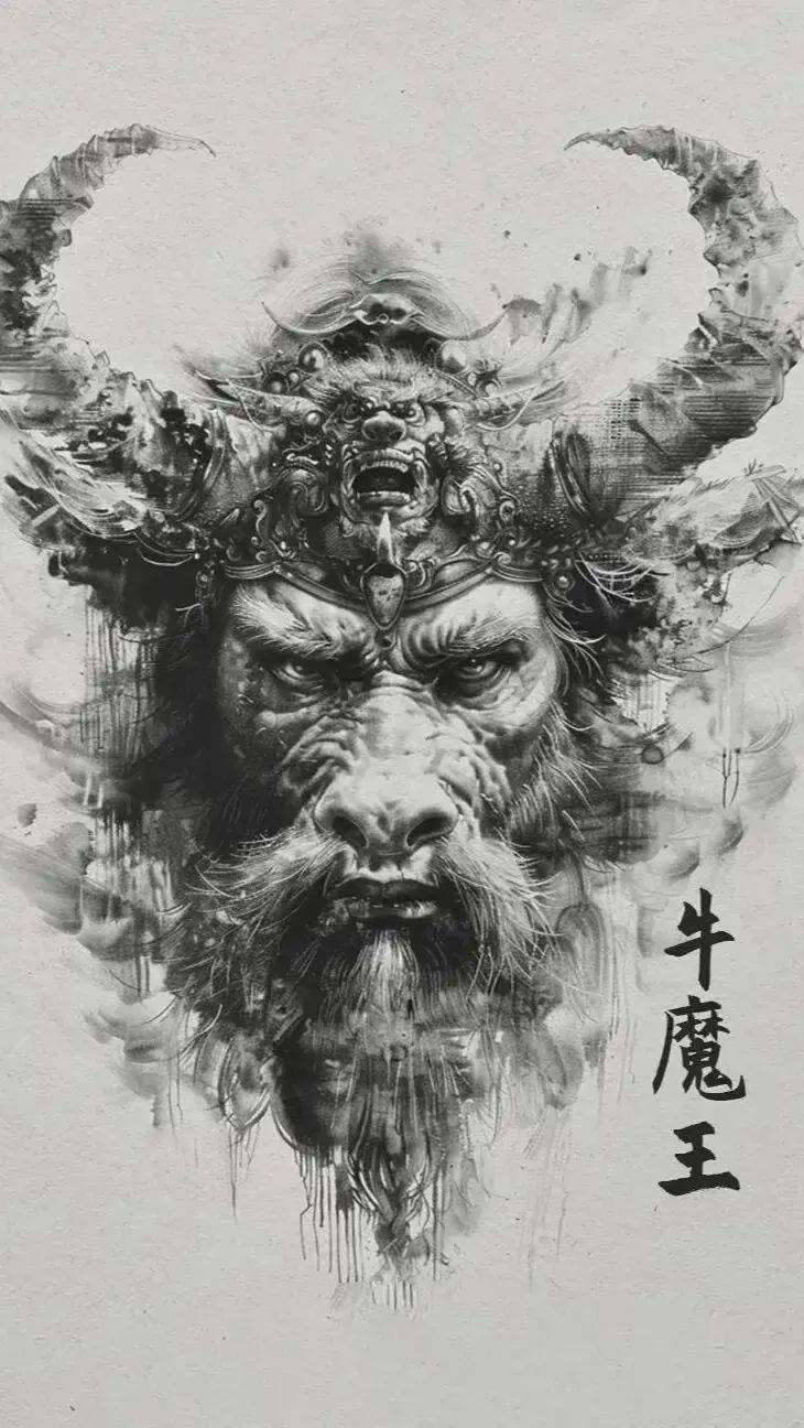 牛魔王画画图片