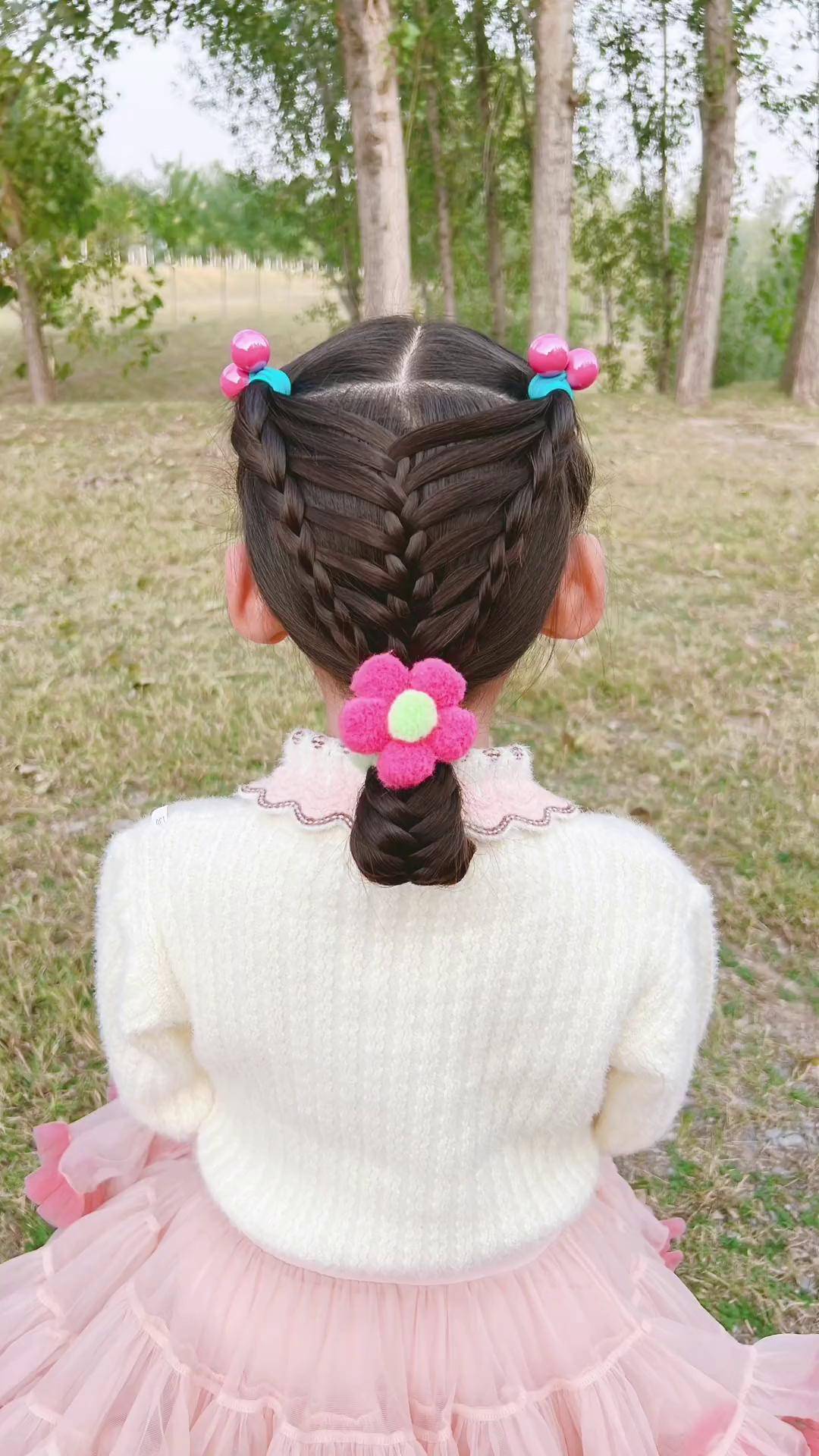 秋冬低马尾抖音双11好物节 生女儿就是用来打扮的 儿童编发 头饰发饰