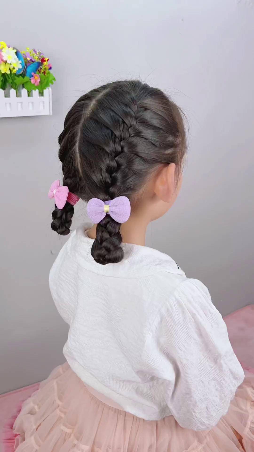 上学发型这样扎简单好看还不易乱蜈蚣辫慢教程上学发