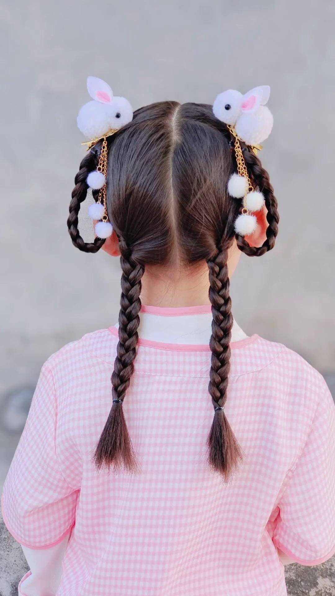 出门又被围观了编发儿童编的古风发型