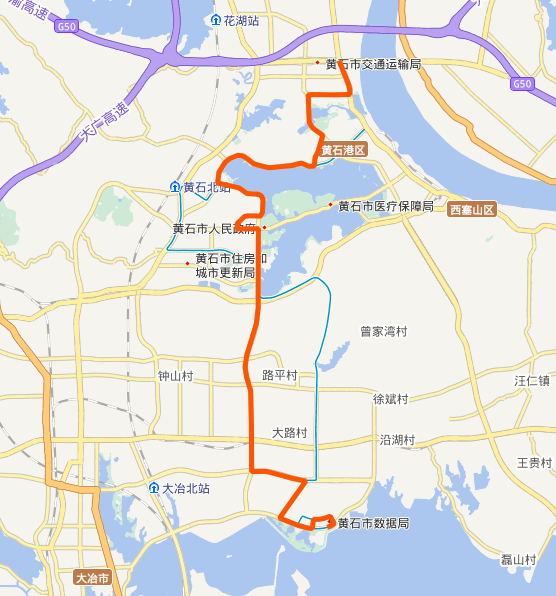 黄石37路车最新路线图图片