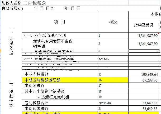 申报_发票_税额